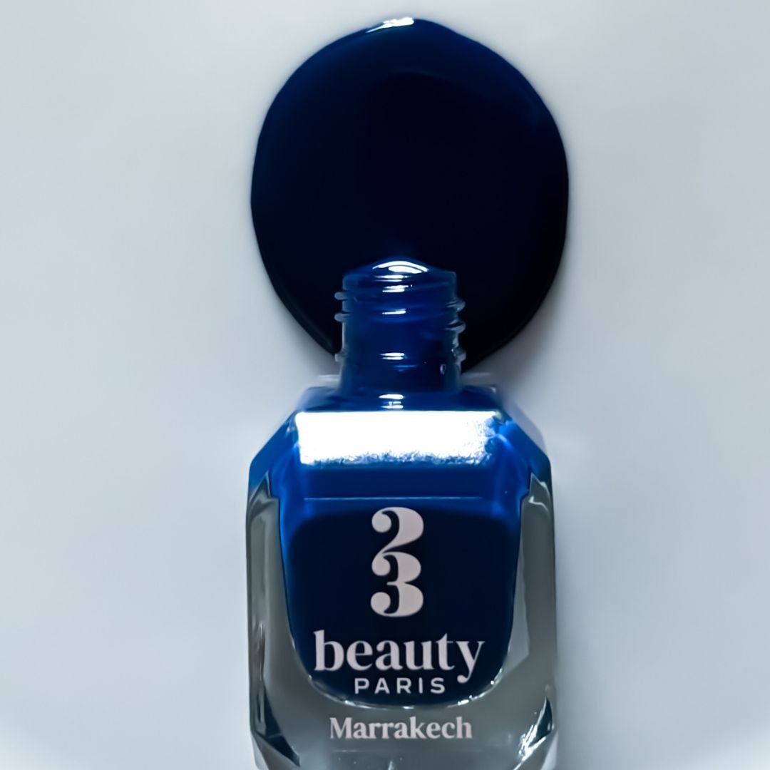 Vernis vegan bleu Marrakech - 23Beauty Paris