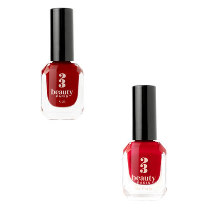 Chic : rouge et bordeaux - 23Beauty Paris, vernis à ongles vegan fabriqué en France sans ingrédients toxiques