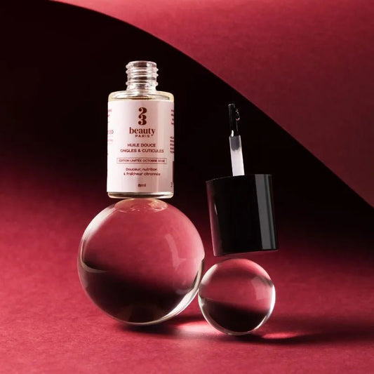 L'huile douce ongles et cuticules vegan - Edition limitée Octobre rose - 23Beauty Paris