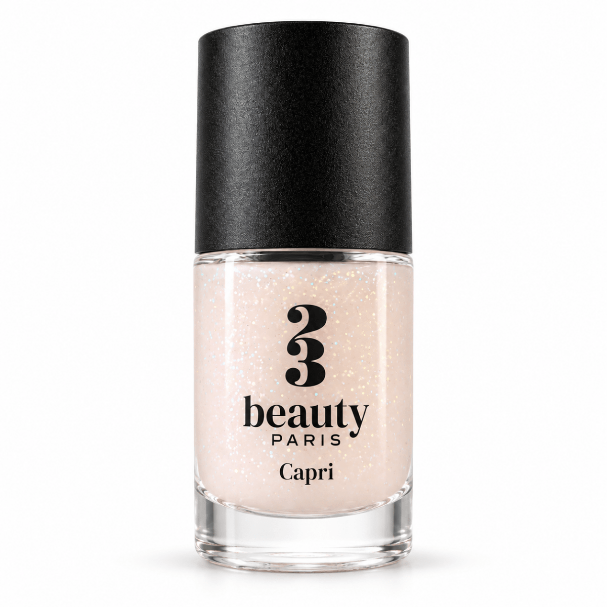Vernis à ongles vegan rosé pailleté Capri - Edition limitée - 23Beauty Paris
